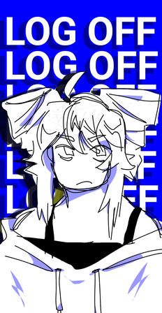 Kasane Teto!! fanart of the song 'Log Off - Staircatte'